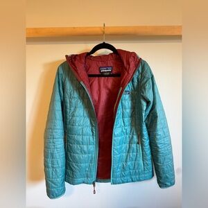 Patagonia Women's Teal Blue Nano Puff Quilted Puffer Jacket
